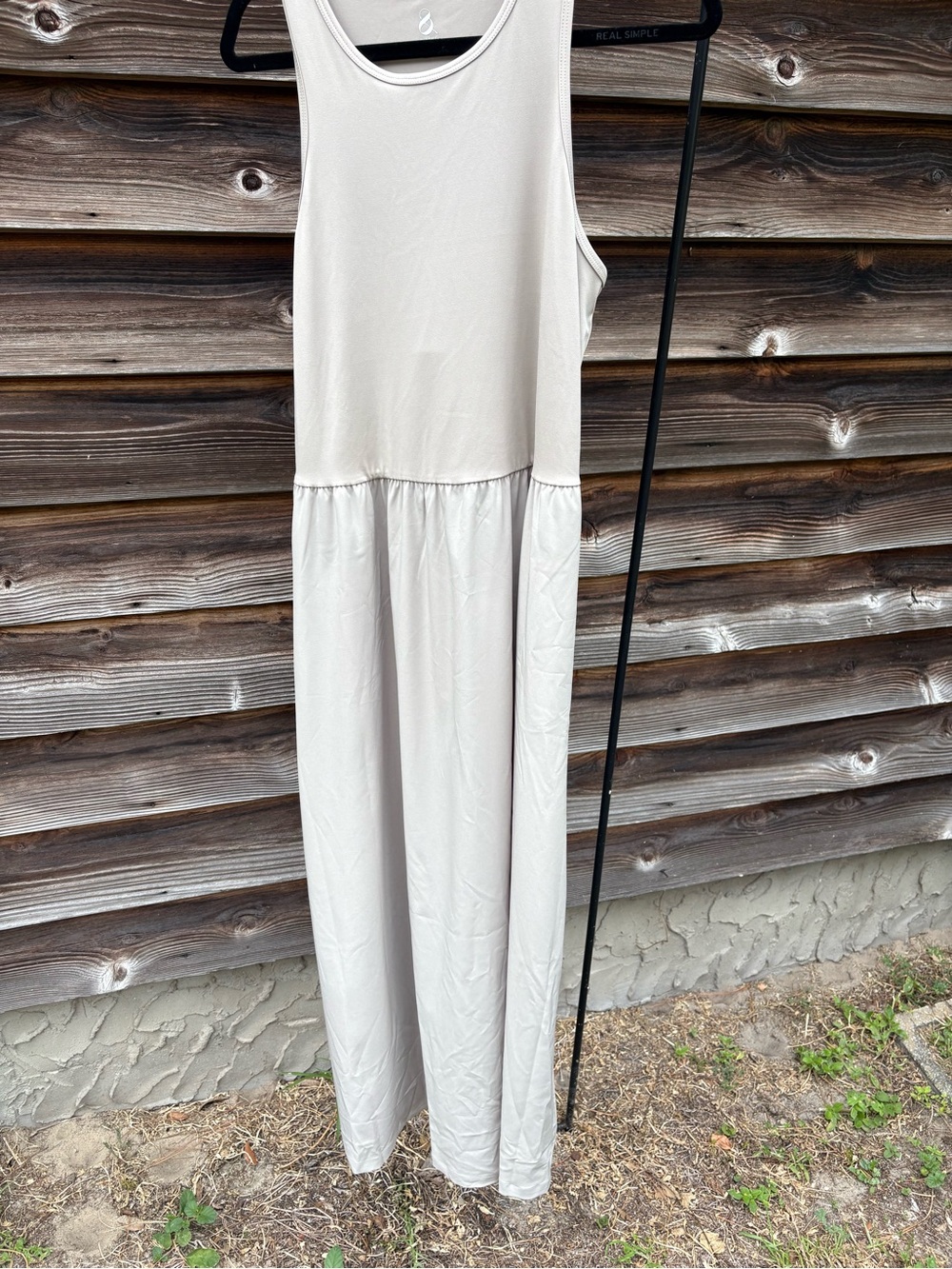 Lou & Grey Cream Sleeveless Tiered Maxi Dress